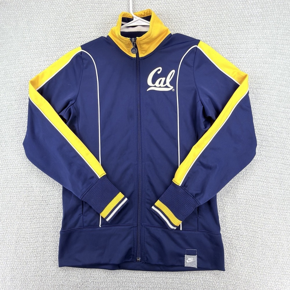 Vtg Y2K‎ Nike California Golden Bears Track Jacket Womens Medium Blue Full Zip